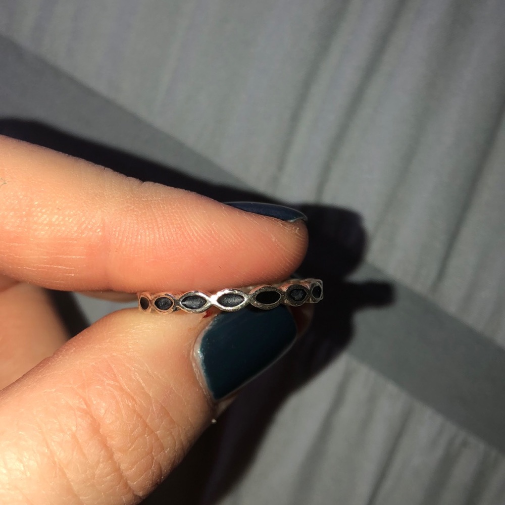 Pandora Ring | Black Infinity Band | Size 8